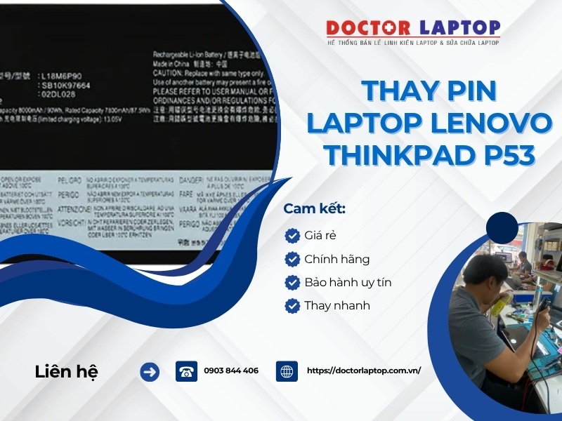 Pin lenovo thinkpad p53 l18c6p90 - 3
