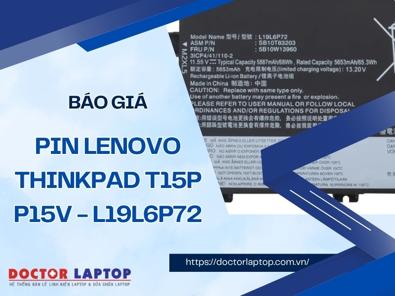 Pin lenovo thinkpad t15p p15v l19l6p72 - 1