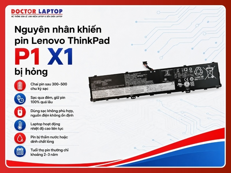 Pin lenovo thinkpad p1 x1 l20m4p75 - 4