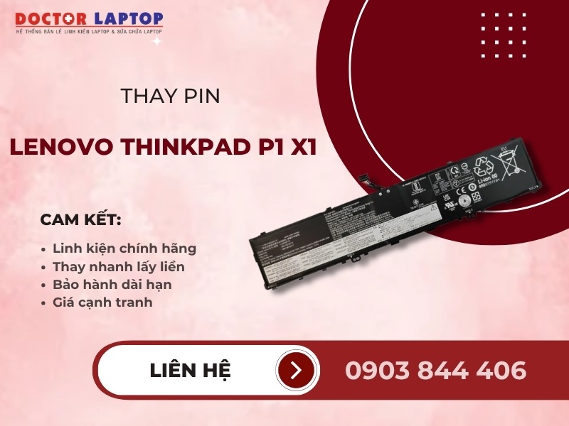 Pin lenovo thinkpad p1 x1 l20m4p75 - 3