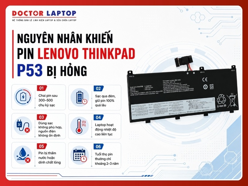 Pin lenovo thinkpad p53 l18c6p90 - 4
