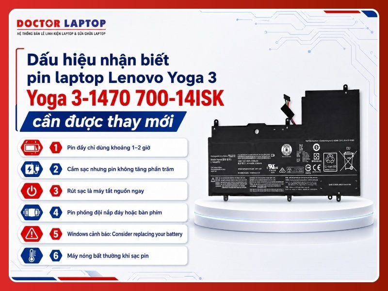 Pin lenovo yoga 3 yoga 3-1470 700-14isk l14s4p72 - 5