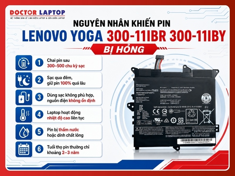 Pin lenovo yoga 300-11ibr 300-11iby l14m2p22 - 4