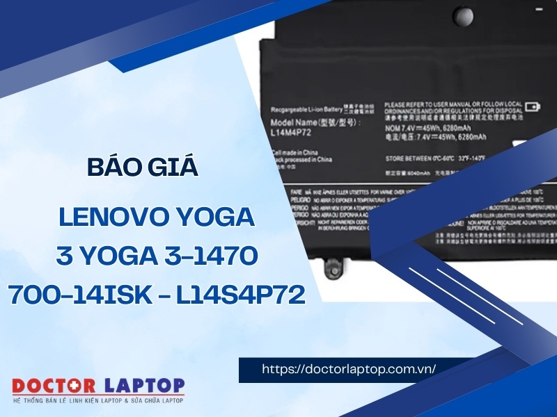 Pin lenovo yoga 3 yoga 3-1470 700-14isk l14s4p72 - 1
