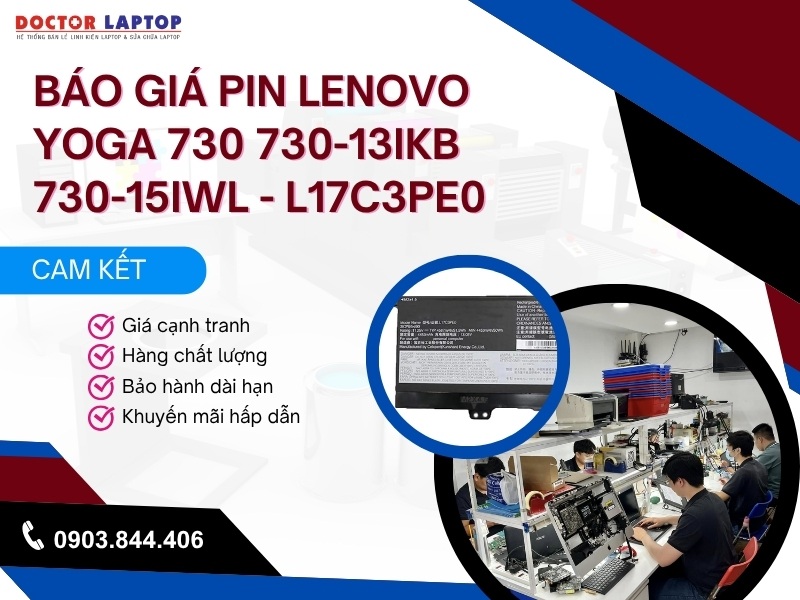 Pin lenovo yoga 730 730-13ikb 730-15iwl l17c3pe0 - 1