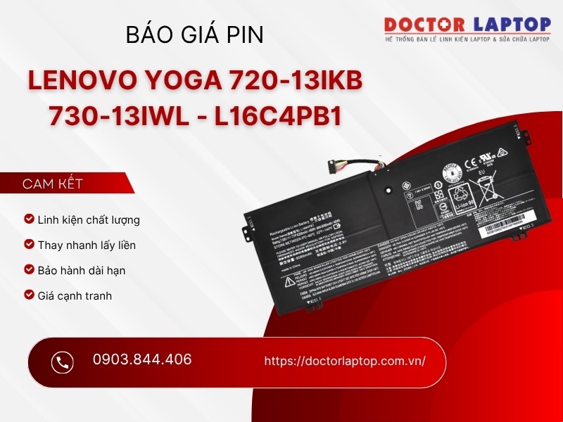 Pin lenovo yoga 720-13ikb 730-13iwl l16c4pb1 - 1