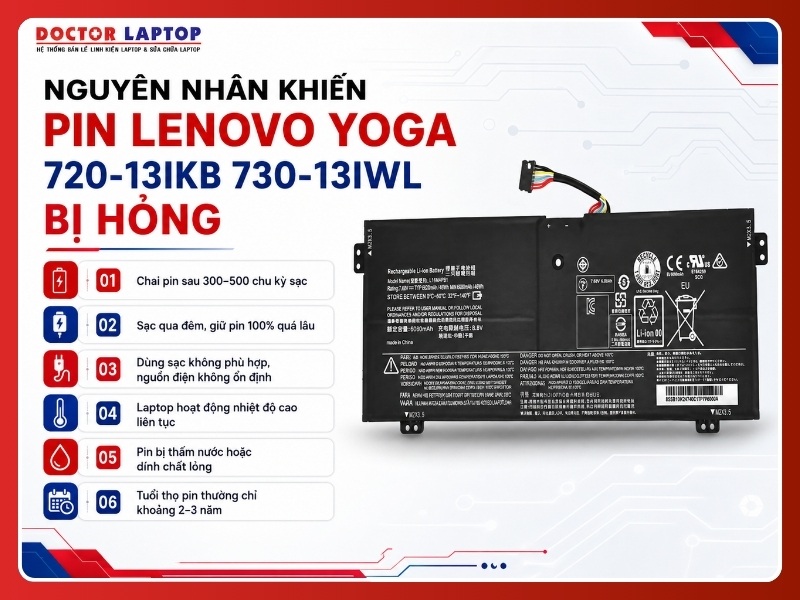 Pin lenovo yoga 720-13ikb 730-13iwl l16c4pb1 - 4