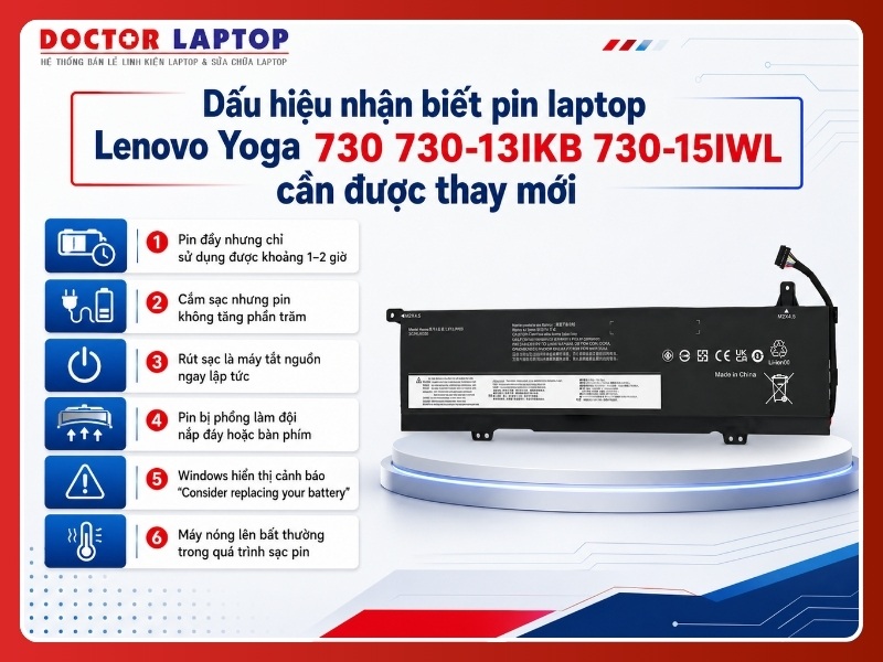 Pin lenovo yoga 730 730-13ikb 730-15iwl l17c3pe0 - 5