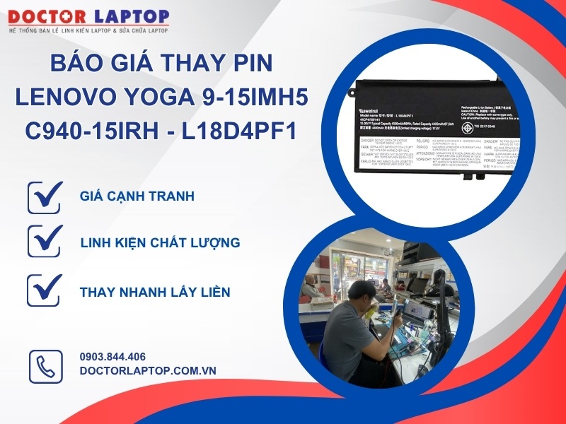 Pin lenovo yoga 9-15imh5 c940-15irh l18d4pf1 - 1