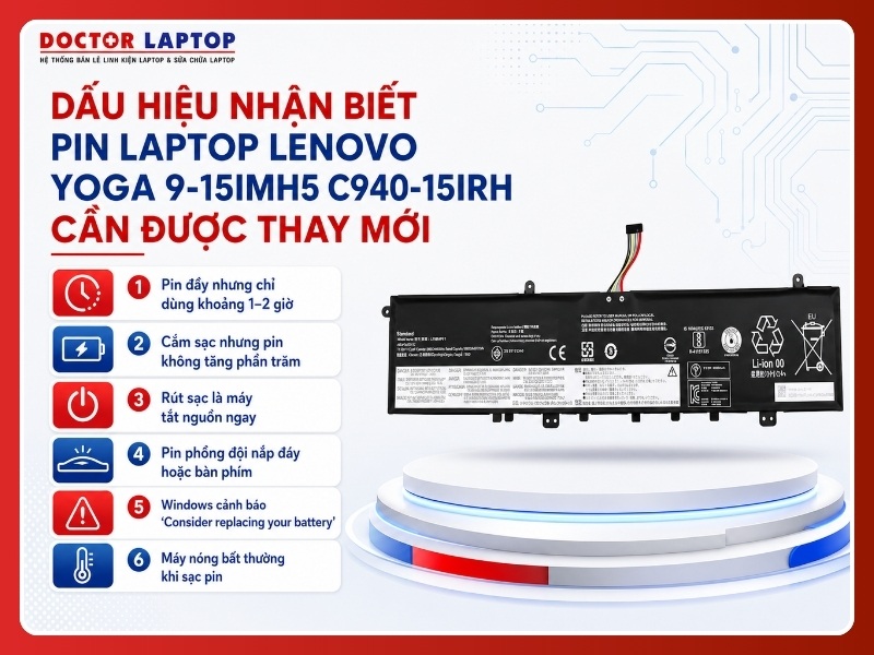 Pin lenovo yoga 9-15imh5 c940-15irh l18d4pf1 - 5