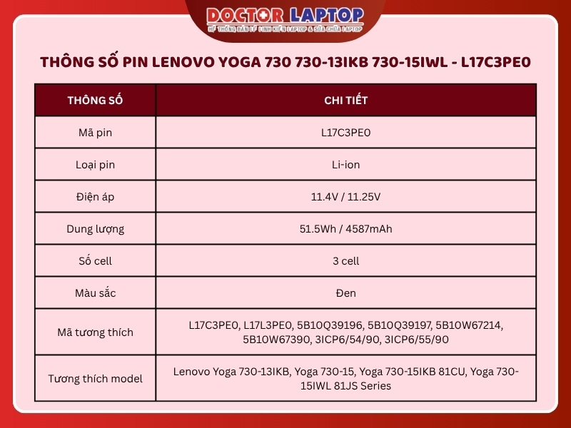 Pin lenovo yoga 730 730-13ikb 730-15iwl l17c3pe0 - 2