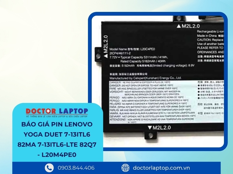 Pin lenovo yoga duet 7-13itl6 82ma 7-13itl6-lte 82q7 l20m4pe0 - 1