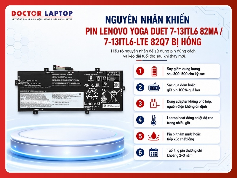 Pin lenovo yoga duet 7-13itl6 82ma 7-13itl6-lte 82q7 l20m4pe0 - 4