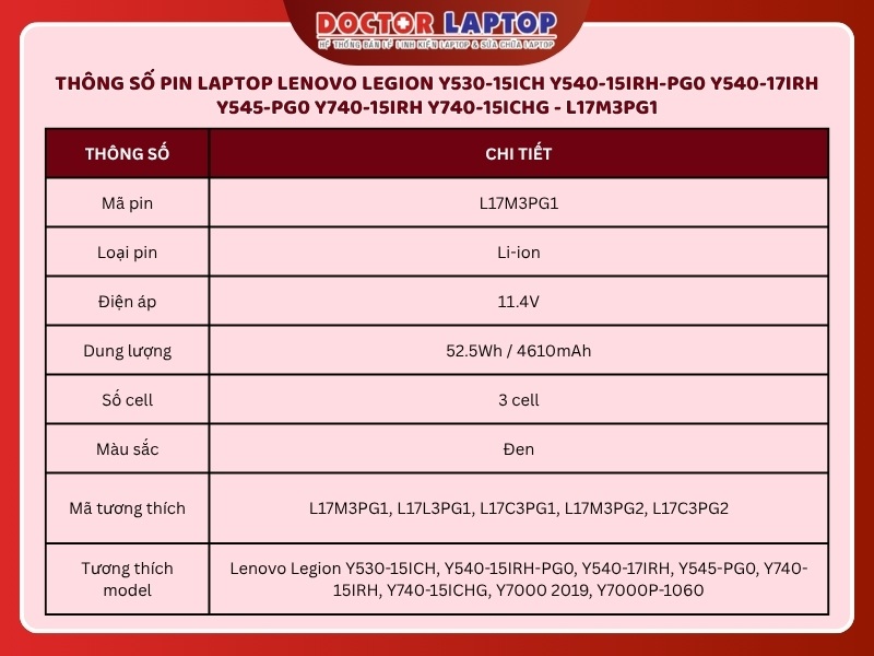 Pin laptop lenovo legion y530-15ich y540-15irh-pg0 y540-17irh y545-pg0 y740-15irh y740-15ichg l17m3pg1 - 2