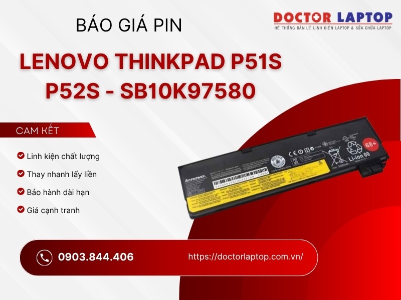 Pin laptop lenovo thinkpad p51s p52s sb10k97580 - 1