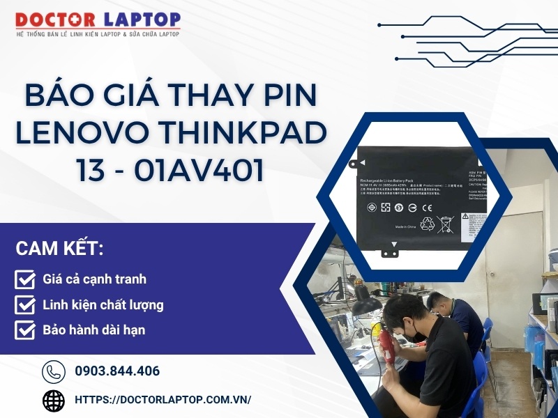 Pin laptop lenovo thinkpad 13 01av401 - 1