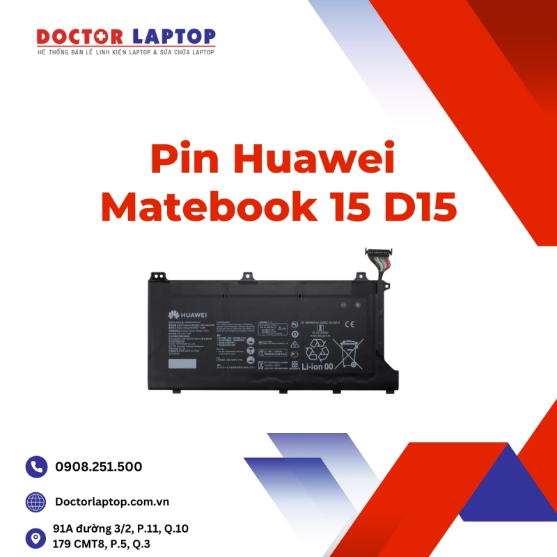 Pin Huawei Matebook 15 D15