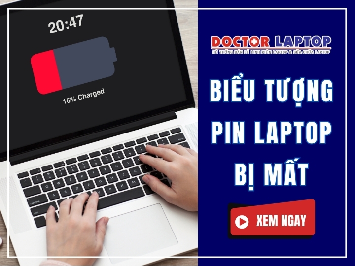 Biểu tượng pin laptop bị mất