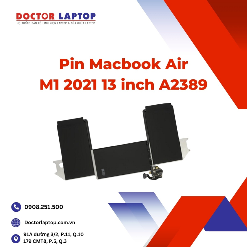 Pin MacBook Air M1 2021 13 inch A2389