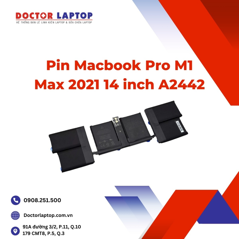 Pin Macbook Pro M1 Max 2021 14 inch A2442