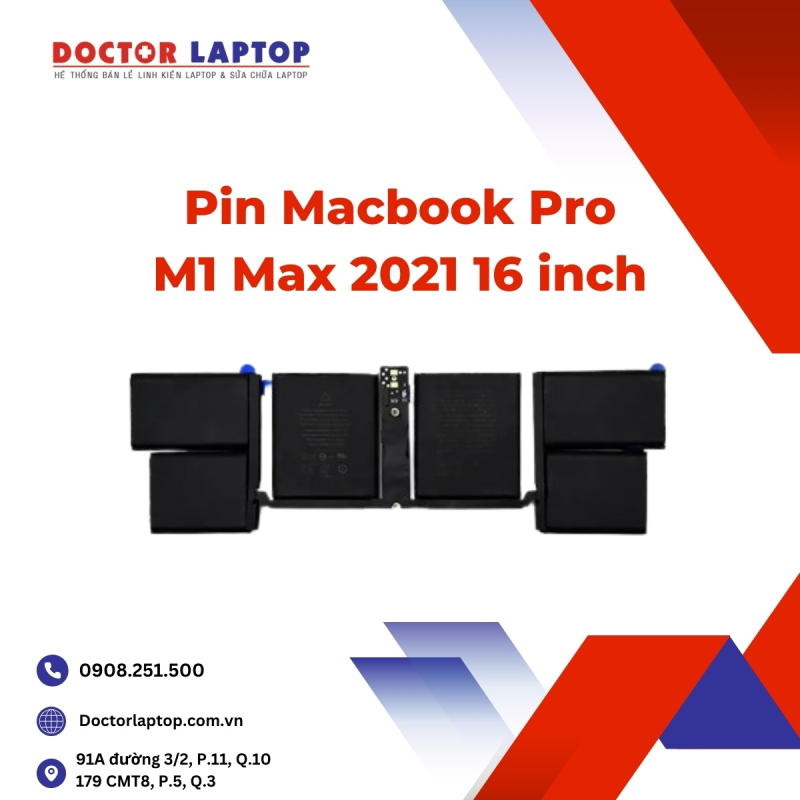 Pin Macbook Pro M1 Max 2021 16 inch