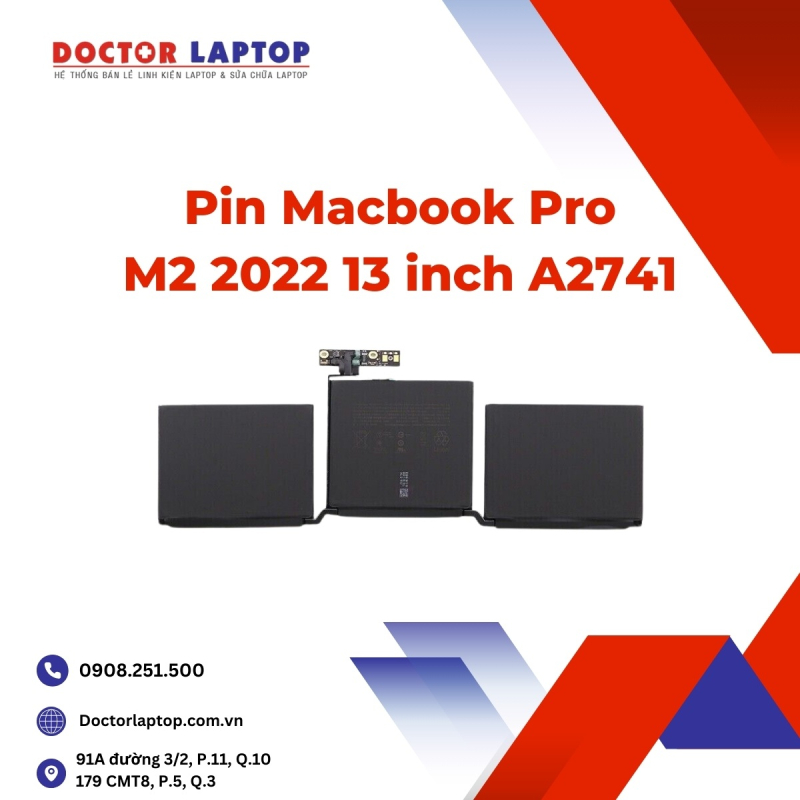 Pin Macbook Pro M2 2022 13 inch A2741