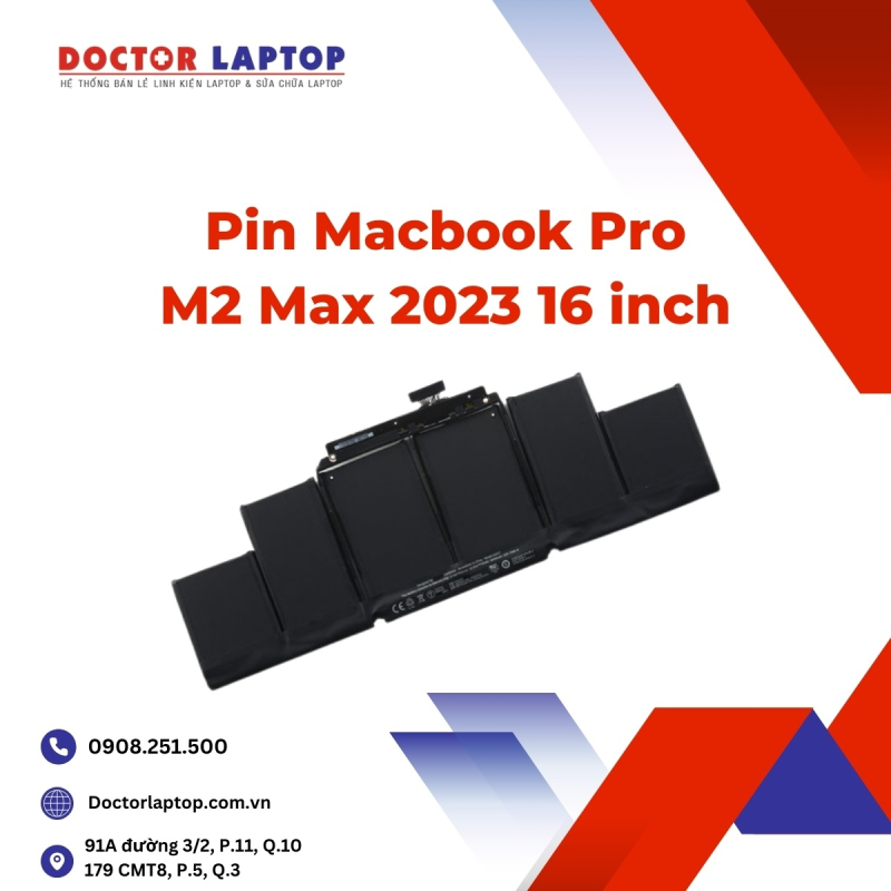 Pin Macbook Pro M2 Max 2023 16 inch