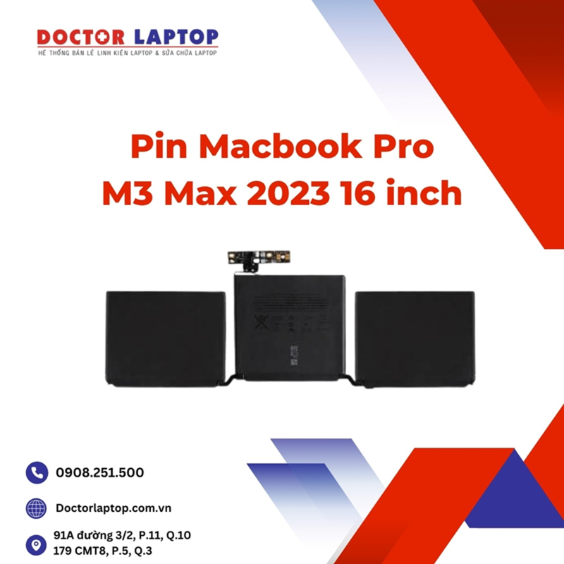 Pin Macbook Pro M3 Max 2023 16 inch