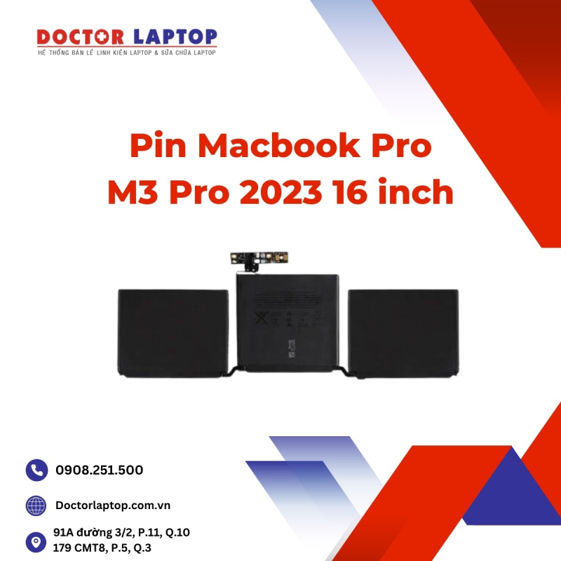Pin Macbook Pro M3 Pro 2023 16 inch