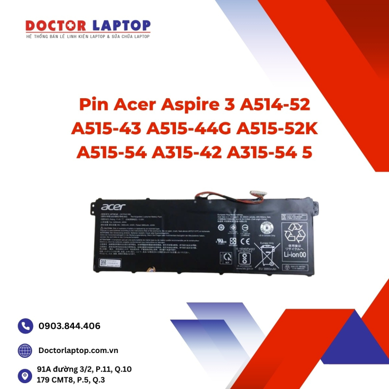 Pin Acer Aspire 3 A514-52 A515-43 A515-44G A515-52K A515-54 A315-42 A315-54 5