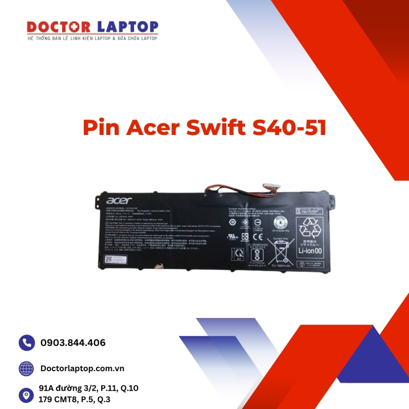 Pin Acer Swift S40-51