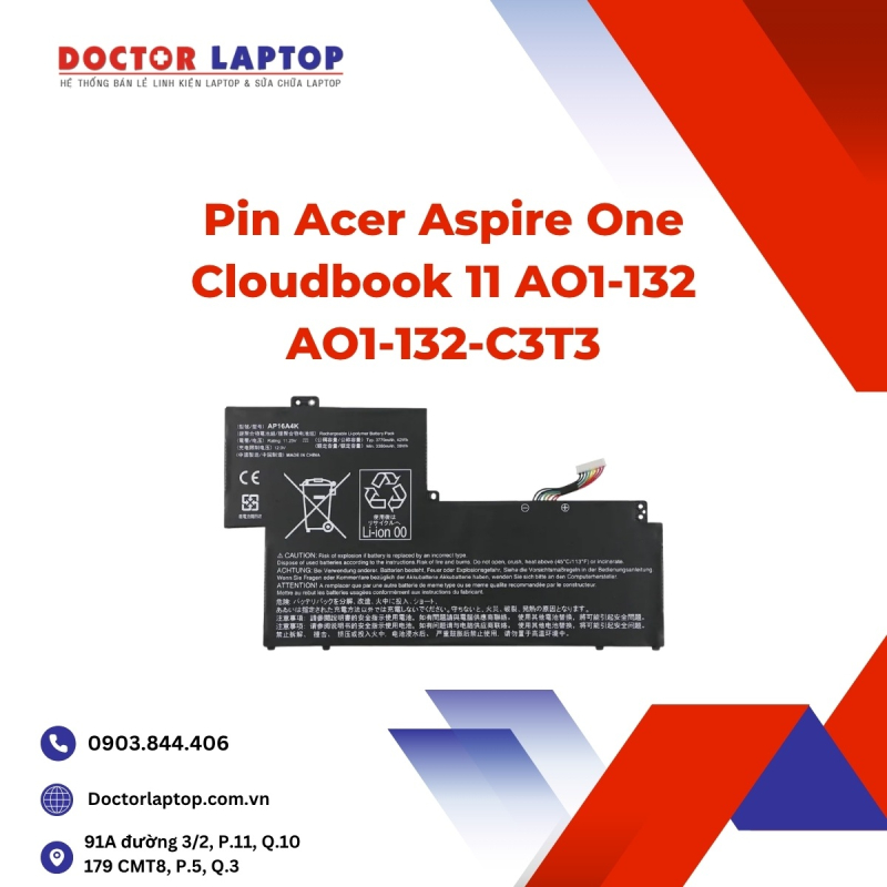 Pin Acer Aspire One Cloudbook 11 AO1-132 AO1-132-C3T3