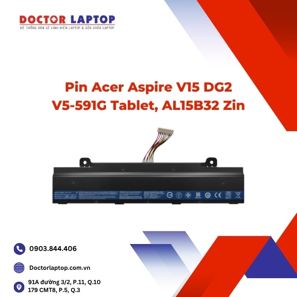 Pin Acer Aspire V15 DG2 V5-591G Tablet, AL15B32 Zin