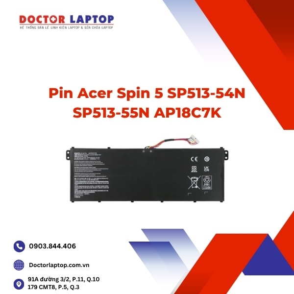 Pin Acer Spin 5 SP513-54N SP513-55N AP18C7K