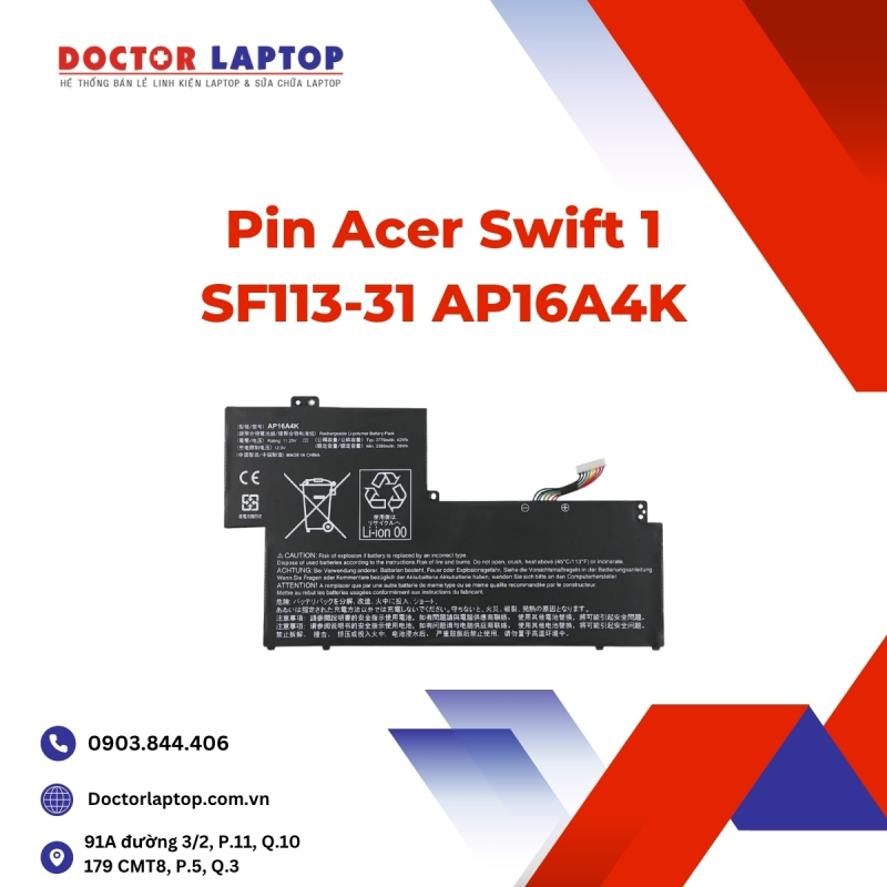 Pin Acer Swift 1 SF113-31 AP16A4K