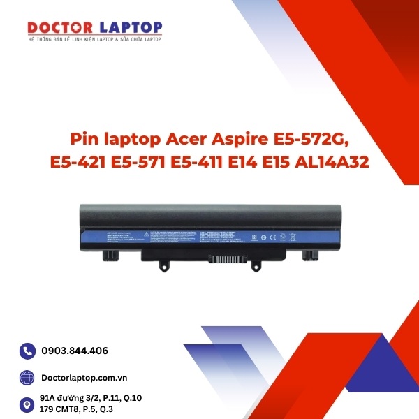 Pin laptop Acer Aspire E5-572G, E5-421 E5-571 E5-411 E14 E15 AL14A32