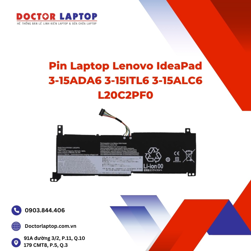 Pin Laptop Lenovo IdeaPad 3-15ADA6 3-15ITL6 3-15ALC6 L20C2PF0