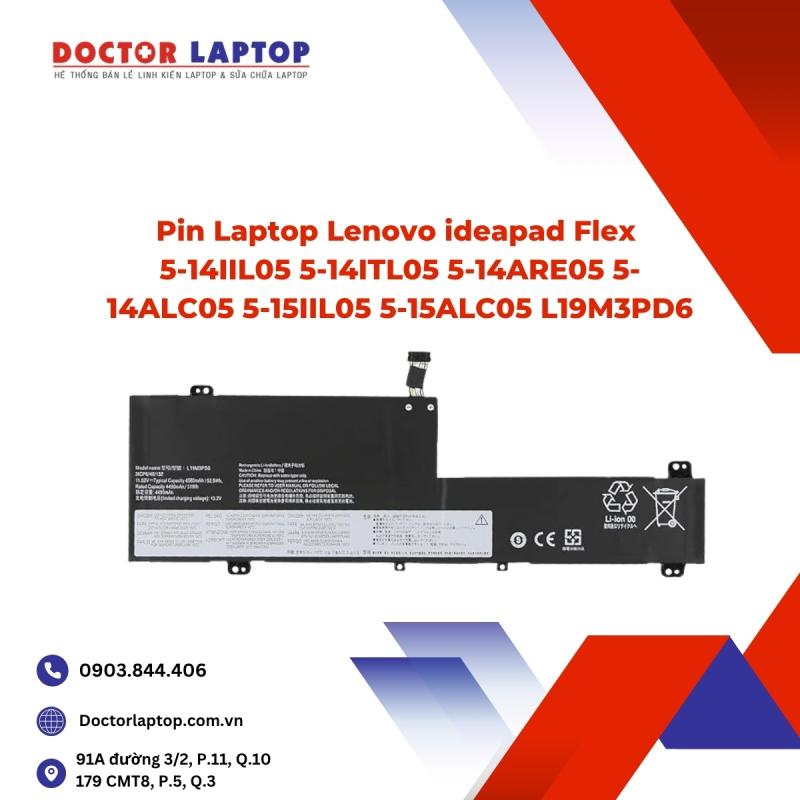 Pin Laptop Lenovo ideapad Flex 5-14IIL05 5-14ITL05 5-14ARE05 5-14ALC05 5-15IIL05 5-15ALC05 L19M3PD6
