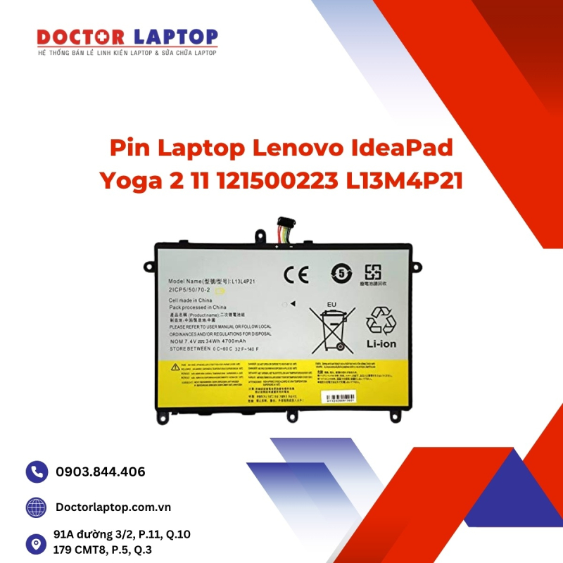 Pin Laptop Lenovo IdeaPad Yoga 2 11 121500223 L13M4P21