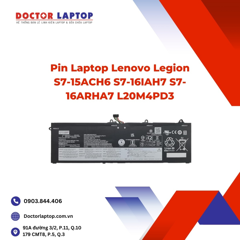 Pin Laptop Lenovo Legion S7-15ACH6 S7-16IAH7 S7-16ARHA7 L20M4PD3