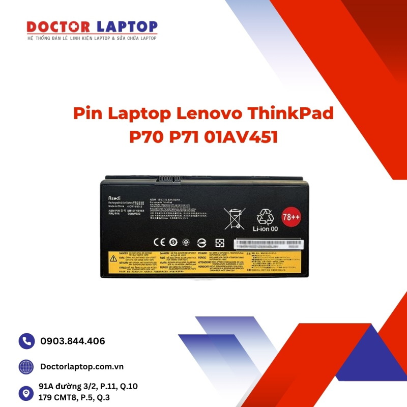 Pin Laptop Lenovo ThinkPad P70 P71 01AV451