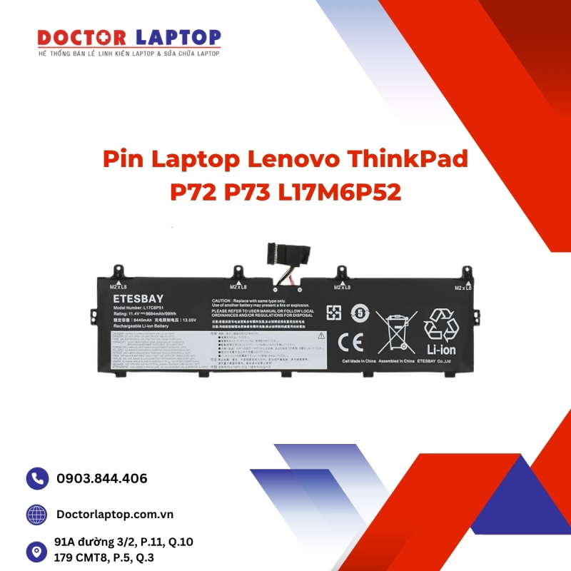 Pin Laptop Lenovo ThinkPad P72 P73 L17M6P52