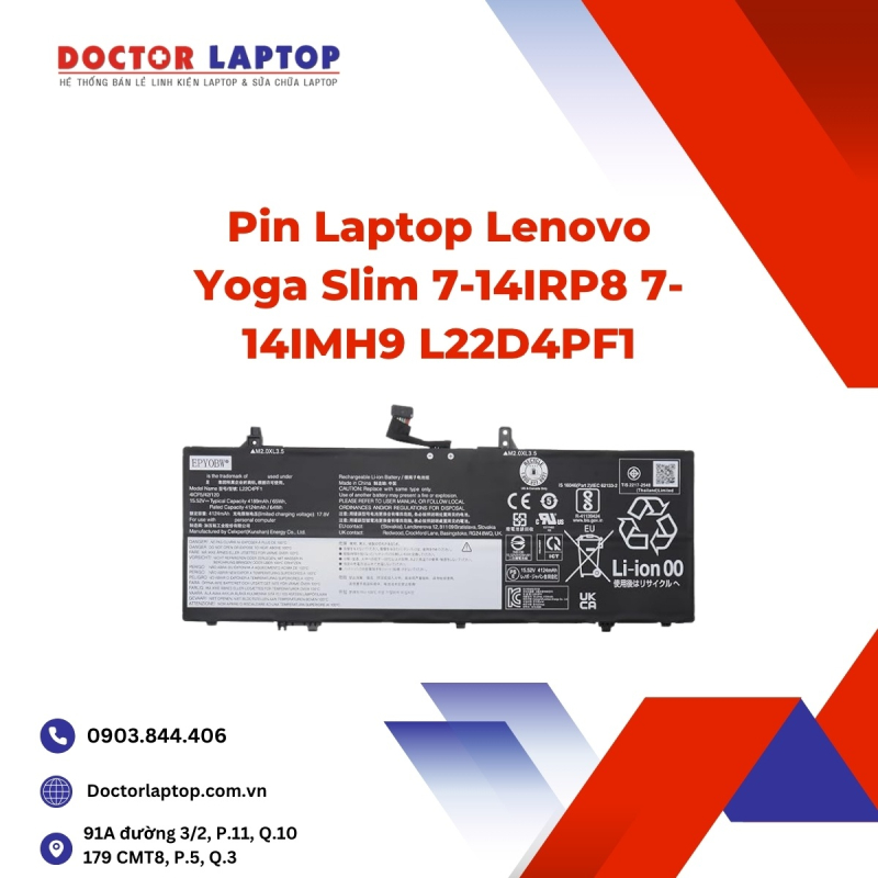 Pin Laptop Lenovo Yoga Slim 7-14IRP8 7-14IMH9 L22D4PF1
