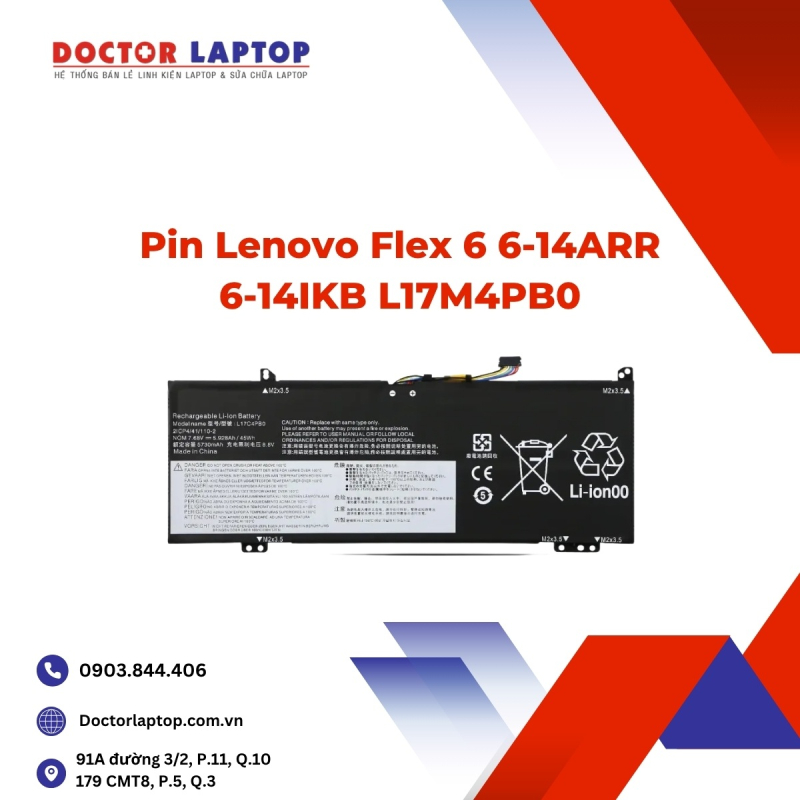 Pin Lenovo Flex 6 6-14ARR 6-14IKB L17M4PB0