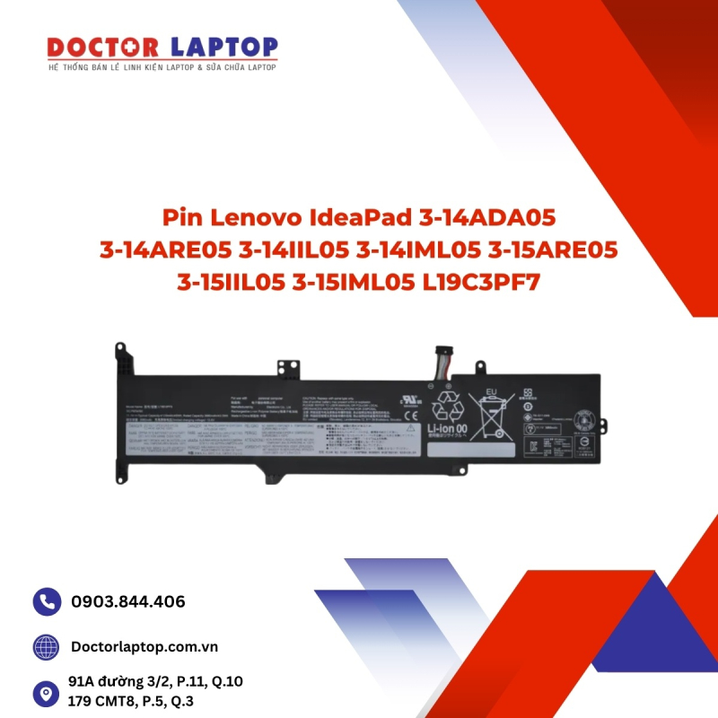Pin Lenovo IdeaPad 3-14ADA05 3-14ARE05 3-14IIL05 3-14IML05 3-15ARE05 3-15IIL05 3-15IML05 L19C3PF7