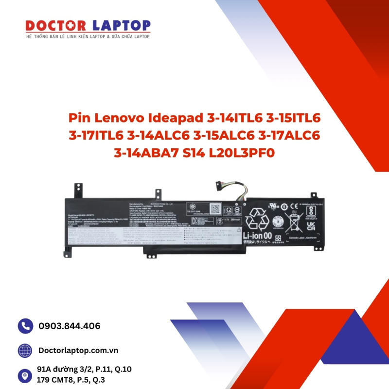 Pin Lenovo Ideapad 3-14ITL6 3-15ITL6 3-17ITL6 3-14ALC6 3-15ALC6 3-17ALC6 3-14ABA7 S14 L20L3PF0