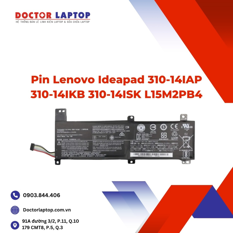 Pin Lenovo Ideapad 310-14IAP 310-14IKB 310-14ISK L15M2PB4