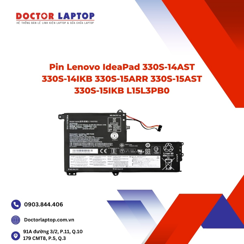 Pin Lenovo IdeaPad 330S-14AST 330S-14IKB 330S-15ARR 330S-15AST 330S-15IKB L15L3PB0