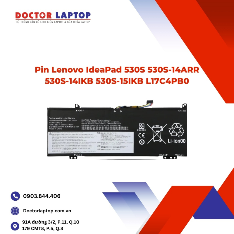 Pin Lenovo IdeaPad 530S 530S-14ARR 530S-14IKB 530S-15IKB L17C4PB0
