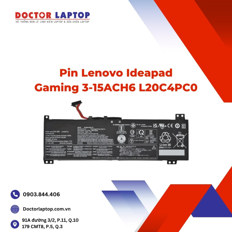 Pin Lenovo Ideapad Gaming 3-15ACH6 L20C4PC0